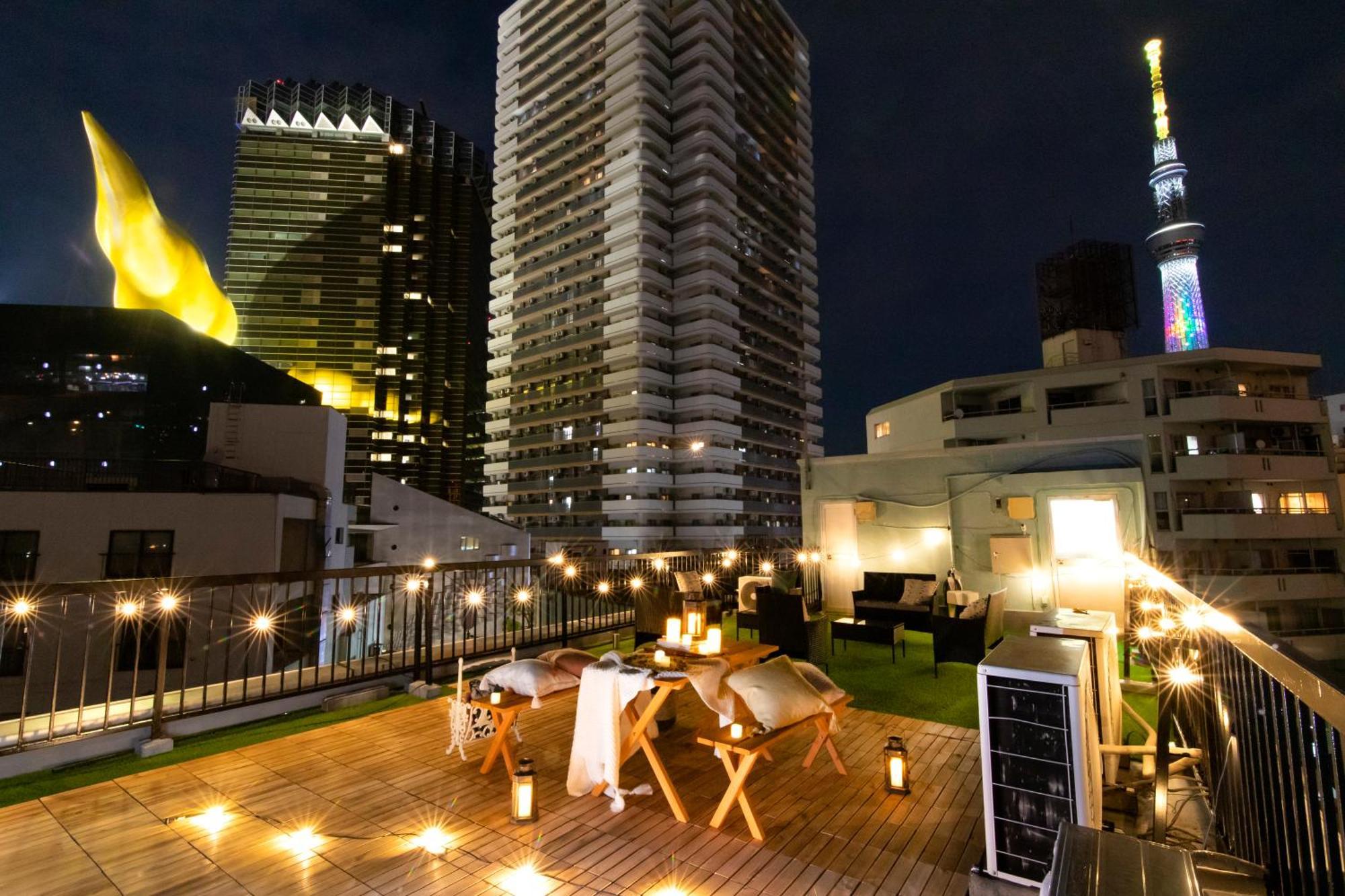 Meee Asakusa3F4F 浅草徒歩3分 140平米max22名 無料駐車場 屋上絶景 渋谷直通 Tokio Exterior foto